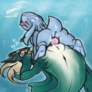 League Of Legends Nami Porn - e621 <3 anthro anus blush cum cum_in_pussy cum_inside cute duo english_text  erection eyes_closed female fish