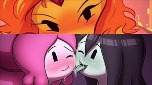 advanter time lesbian hentai porn - Princess Bubblegum, Marceline & Flame Princess - Adventure Time  [Compilation] watch online