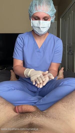black glove handjob nurse - Sterile gloved handjob