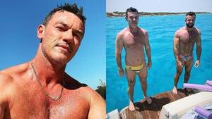 erotic beach couples - Luke Evans Spotted With Rumored New Boyfriend, Rocks Speedo on Beach