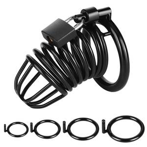 Black Dude Cage Porn - Amazon.com: Male Cock Cage Chastity Device - UTIMI Large Chastity Cage with  4 Active Rings Adult Sex Toy for Men Penis Exercise | Key and Lock Included  : Health & Household