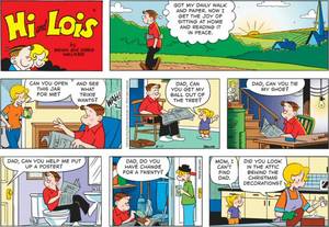 Hi And Lois Comics Porn - No starvation for Hi â€” Lois keeps meat on those bones with a steady diet of  nutritious soups. But his family's relentless petty demands give him no  peace, ...