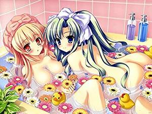 Hot Naked Lesbian Anime Girls - DV6167 Hot Nude Sexy Naked Lesbian Girls Yuri Anime Manga Art 32x24 Print  POSTER