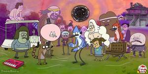 Cartoon Regular Show Margaret Porn - While most episodes start off fairly normally, things almost always get  pretty twisted. Mordecai and Rigby enter a music competition -- and get  visited from ...