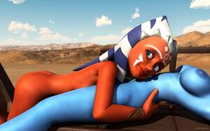 Blue Star Wars Sexy Chicks - Ahsoka Tano loves sexy girls with blue skin â€“ Star Wars Porn