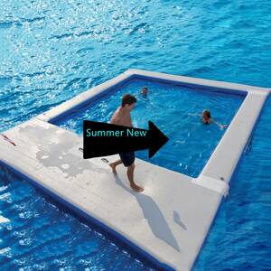 Chin Poo 3d Ru Porn - Inflatable Swimming pool with net sea floating swimming pool anti-drowning  with net pool special floating platform swimming pool - AliExpress