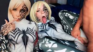 Agent Venom Cosplay Porn - Venom cosplayer getting fucked in the ass and throat - Cosplay Porn Tube