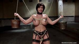 endurance gangbang - Huge tits and big booty brunette MILF trainee Shay Fox trains endurance  with two heavy buckets then Owen Gray and James Mogul gangbang her -  XNXX.COM