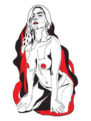 Art Porn Stars - Eva Elfia Black and White Erotic Art Print Porn Star - Etsy Canada