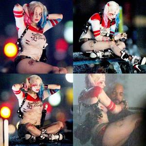 Batman Harley Quinn And Deadshot Porn - Things get a bit steamy between Will Smith's Deadshot and Margot Robbie's Harley  Quinn as the former is seen giving the latter a lift in the latest photos  ...