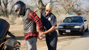 Bridgette B Porn Police - Cop Bridgette B arrested biker Charles Dera - Porn Movies - 3Movs