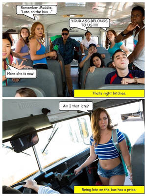 Bus Porn Captions - fucked in bus for being late xxx | porn comics