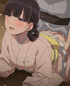 Anime Marriage Porn - Rule 34 - 1boy 1girls anime black hair blue sash blunt bangs blush clothed  sex commentary request different eye color doggy style female first porn of  character first porn of franchise floral