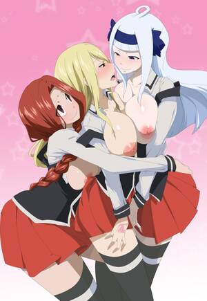 Fairy Tail Angel Lesbian Porn - Rule 34 - 3girls academy uniform (bible black) angel (fairy tail) ass grab  bible black big breasts black socks blonde hair blush breasts breasts out  clothing cosplay fairy tail female female only