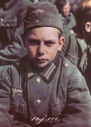 Boys Hitler Youth Camps Sex - This 13 year old German of the Hitler Youth captured by the 14th Armoured  Division, 3rd US Army, in the vicinity of Martinszell-Waltenhofen, Germany  on April 29, 1945. : r/ColorizedHistory