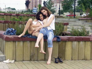 lesbian dildo public - Two lesbians playing with dildo at public places â€” Russian Sexy Girls