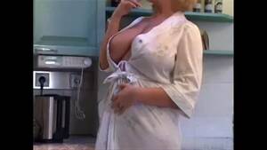 Kitchen Robe Milf Porn - Gorgeous Big Natural Tits MILF in Bathrobe Smoking in the Kitchen, uploaded  by runcang