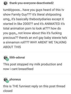 Family Guy Porn Tumblr - Family Guy : r/CuratedTumblr