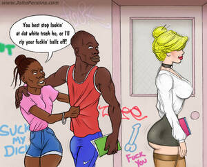 Nasty Cartoon Porn Black Teachers - porno cartoon with slutty teacher seducing all black guys