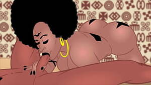 cartoon black lesbian pussy - Pussy licking Lesbians eat and fuck each other's black bubble butts with a  big double dildo in an ebony cartoon fantasy - XVIDEOS.COM