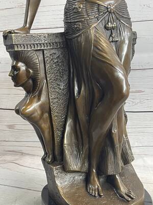 Naked Egyptian Sex Statues - Cleopatra Egyptian Princess Sexy Semi Nude Bronze Sculpture Statue Dec â€“  Bronzhaus