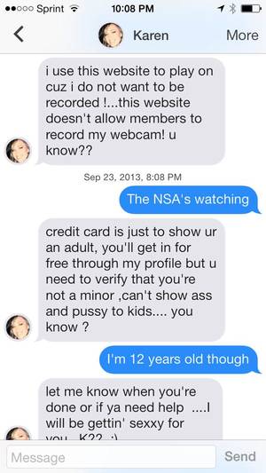 conversation - Conversation with a possible Tinder bot