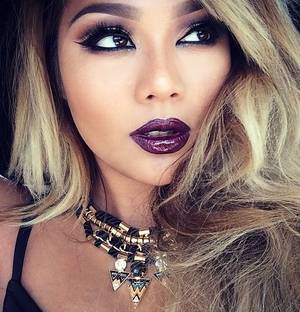 asian dark lips - fucking perfect winter make up with dark lips