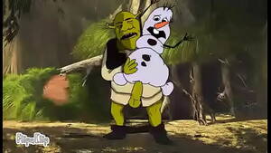 Frozen Olaf Porn - Shrek vs Olaf from Frozen Porn Video - Rexxx
