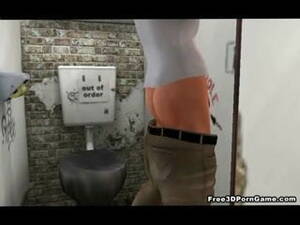 Bathroom Gloryhole Porn 3d - 3D toon whore in a bathroom runs a glory hole | xHamster