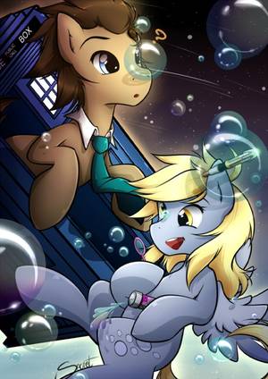 Doctor Whooves X Derpy Sex - e621 2014 ? blonde_hair blue_eyes brown_fur brown_hair bubble cutie_mark  derp_eyes derpy_hooves_(mlp) doctor_whooves_(