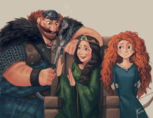 King Fergus Brave Porn - Princess Merida, King Fergus and Queen Elinor by scyao - Brave