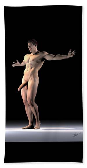 giant cocks nude beach video - Priapus and his circumstance Beach Towel by Joaquin Abella - Pixels