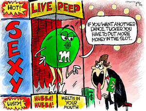 M And M Porn - Editorial cartoon: Claytoonz: Tucker Carlson's passion for M&Ms