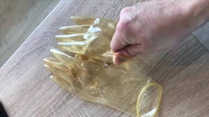 clear latex gloves sex - Put on my transparent LATEX GLOVES close up | xHamster