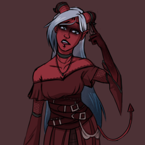Female Warlock Porn - OC] [ART] Quick sketch of Cynthia, my Warlock Tiefling : r/DnD