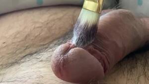 Makeup Brush Porn - Sensitive Dick Edged with Makeup Brush - Pornhub.com
