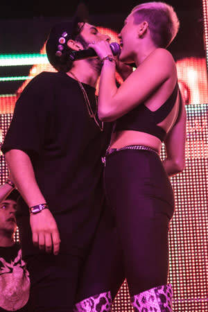 Miley Cyrus Creampie Porn - Miley Cyrus Shows Serious Skin, Dances With Stripper While Performing in  Hollywood