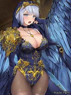 hentai angel art - Porn image of woman hentai bottomless yellow church standing angel created  by AI