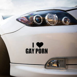 Funny Car Porn - Car Styling I Love Gay Porn Funny Prank Car stickers Drift car Window car  body Vinyl Decal Black Silver 15 X 7 cm | Wish