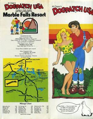 daisy mae cartoon character nude - Al Capp's Dogpatch USA L'il Abner and Daisy Mae Yokum Map and Brochure