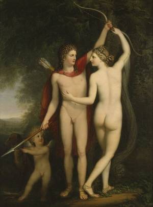 Aphrodite Hades Punishment - Venus, Adonis and Amor by Jonas Ã…kerstrÃ¶m. Nationalmuseum Sweden, CC BY-SA
