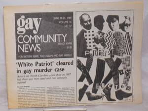 Gay Jennie Porn - GCN: Gay Community News; the weekly for lesbians and gay males; vol. 16,  #47, June 18-24, 1989; Pride in Boston by Poggi, Stephanie & Loie Hayes,  editors, Michael Bronski, Chris Bull, Jennie