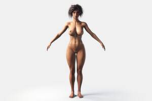 3d Ebony Porn Model - Nude Ebony Female Fully Rigged 3D - TurboSquid 1750548