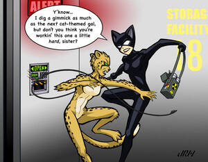 Batman Cheetah Porn - 8858 - safe, artist:texasuberalles, catwoman (dc), cheetah (dc), cheetah,  feline, human, mammal, anthro, digitigrade anthro, batman (series), dc  comics, clothes, costume, duo, female, females only, high res, speech  bubble, whip - Furbooru