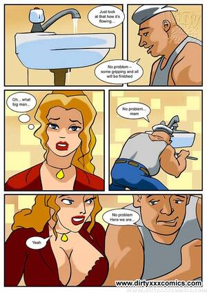 cartoon housewives xxx - Porn comix. Plumber guy fucks housewife. - XXX Dessert - Picture 2