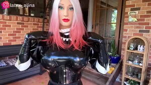 latex shemale love dolls - Latex Doll in Maid Dress and Tight Corset - XVIDEOS.COM