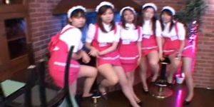 footjob group - more japanese group footjob in pantyhose