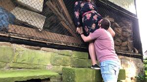 bbw sex wall - Outdoor sex behind a farmhouse - public fuck with bbw watch online