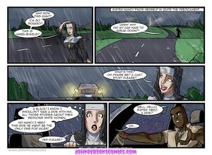 John Persons Nun Porn - Slender nun and black guy in john persons sex comics