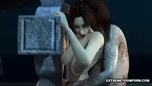 3d Zombie Fucking Girl - 3D Babe Fucked in a Graveyard by a Zombie | xHamster